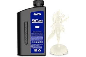 JAYO 3D Drucker Resin 1KG, ABS-Like Resin 405nm UV Standard Rapid Harz für 4K/6K/8K LCD/DLP/SLA 3D Printing, Nicht-spröde, Hohe Präzision, Geringer Geruch, Transparent 1000g