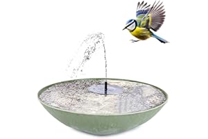 matches21 HOME & HOBBY Kit de fontaine solaire pour l'extérieur - 45 cm - Coque verte - Fontaine de jardin