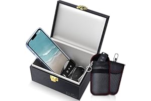 Samfolk Faraday pudełko z woreczkami Faraday, pudełko blokujące sygnał kluczyka samochodowego, pudełko antykradzieżowe, blokada sygnału bezkluczykowego do kluczy samochodowych, telefonu i karty