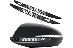 ‎FINEST FOLIA Spiegelstreifen Spiegel Aufkleber Folie Streifen Dekor Außenspiegel Rückspiegel Autoaufkleber Digitaldruck Waben (Weiß (DS013))