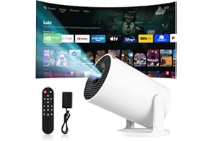 BEE&FLOWER Mini Projecteur 4K Videoprojecteur Portable,2025 Projecteur Video WiFi 6 BT5.4 Android 11 Retroprojecteur 1080P Full HD Supporté pour TÉLÉPhone PC Lap HDMI Home Cinéma 180° Rotatable