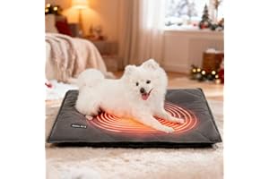 MORA PETS Self Heating Pet Pad for Dogs Cats (Previous Model), Thicker Dog Crate Bed Self Warming Dod Bed with Washable Cover, Cozy Thermal Pet Mat Soft Heated Blanket with Anti-Slip Base 76x52cm