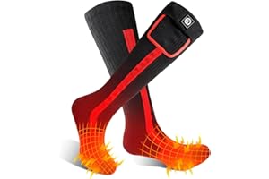 Sun Will Calze Riscaldate per Uomo e donna Calzini Elettrici 7.4V 2200MAH Batteria Ricaricabile Scaldapiedi Invernali per Sport Esterno Pesca Escursionismo Ciclismo Caccia Calze Calde Interni