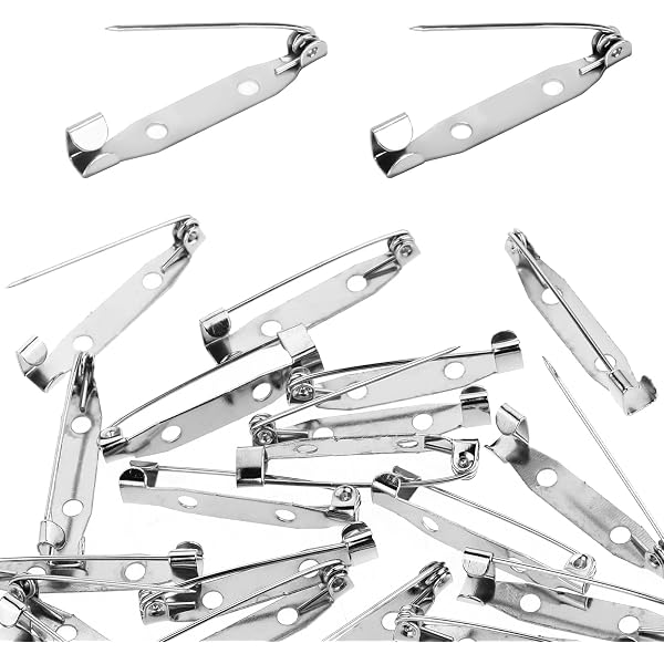 Lot De 50 Épingles à Nourrice Métal 20mm - Fermoirs Sécurité Argent Et Or Pour Créations DIY