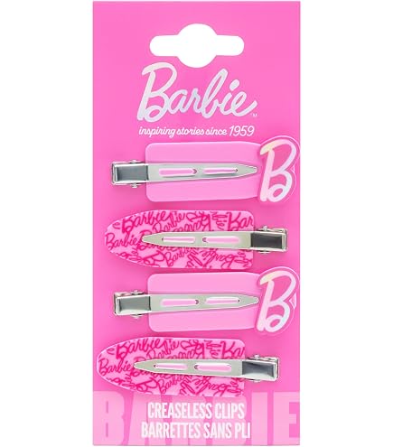 Jeu Créatif Fille 3 Ans Coffret Bijoux Barbie 15 Pièces - Accessoires Coiffure Sans Perçage - Pochette Rangement - Dès 3 Ans Kit Beauté Enfant Barbie