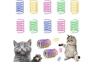 AIMICOCA 100 Stück Katzenfeder-Spielzeug, interaktives Katzenspielzeug, Leichter, langlebiger Kunststoff, Beißen, Jagen (zufällige Farbe)