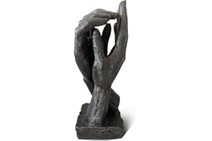 HAUTE COLLAGE Large Bronze Hands Sculpture Wedding Present Marriage Proposal Life-Size 26cm /10 inch 830 gms