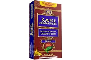 Kaveri Henna Cones Pack of 4 100% Natural Ready to Use Hena Paste For Hair - Natural Dark Auburn Brown Red Color Temporary Henna Hair Dye & Tattoo - Ready To use Tattoo Cones - 25gm Pack of 4