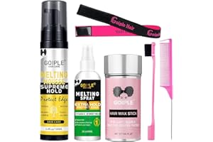 WOZUTUNT Lace Melting Spray Lace Melt Mousse et de Maintien de la Dentelle, Adhésif pour Cheveux Sans Colle pour Perruques, Spray de Fusion de Dentelle pour Cheveux de Perruque, Kit D'Installation de Perruque