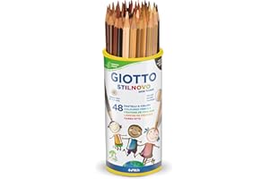 Giotto Stilnovo Barattolo di pastelli in tinta color carne, 12 x 4 colori, 48 pezzi