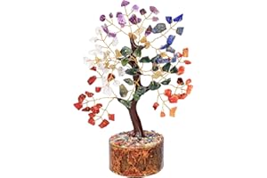 YATSKIA Seven Chakra Crystal Tree Birthday Gifts for Women & men, Crystal Tree of Life Sister Birthday gifts Home Decor Healing Crystals Gifts for Mom Positive Energy New Home House Warming Gift Women