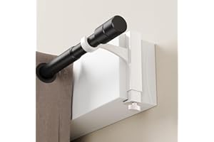 ESON CASA Ensemble de 2 Supports de Tringles à Rideaux réglables pour Les coffres de Volets roulants, Aucun perçage n'est nécessaire, Facile à Installer, Hauteur de 14.5 à 24 cm, pour tringles de Ø19, 25, 28mm