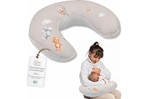 Totsy Baby Cuscino allattamento e gravidanza Basic 130 cm - cuscini neonato per allattare e dormire accessori per mamma y bebe lavabile e multifunzione Oeko-Tex Orsacchiotti