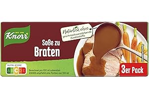 ‎KNORR Knorr Soße zu Braten leckere dunkle Soße natürlich ohne geschmacksverstärkende Zusatzstoffe 3er Pack