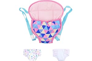 ZOEON ZWOOS Marsupio per Bambole e Pannolini per Bambole, Accessori per 18" Bambolotti (40-45 cm) (2)