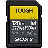 Sony Scheda di memoria digitale SDXC UHS-II U3 V60 da 128 GB serie SF-M con specifiche dure, lettura 277 MB/s in scrittura 15
