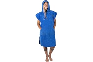COR Surf Poncho de Surf et Bain Adulte | Serviette de Plage Peignoir pour Hommes et Femmes de (M Bleu)