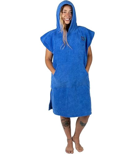 Osprey Poncho Asciugamano Unisex Con Cappuccio - Poncho Da Surf E Spiaggia, Accappatoio In Spugna 350g/m², Asciugatura Rapida, Si Ripiega In Sé, Taglia Unica
