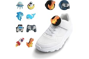 Beardslee Airtag Holder for Kids Shoes,2 Cases and 8 Cartoon Patterns,Hidden Silicone AirTag Tracker Cases for Children Shoelaces(Black & blue)