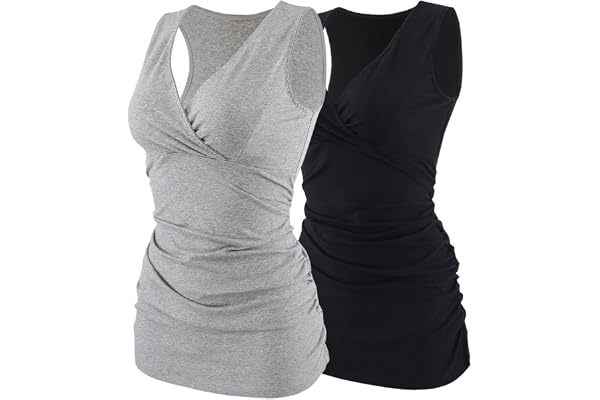 ZUMIY Top de Maternité, T-Shirt de Grossesse Haut d'allaitement Brassière Maternité Tee- Femme