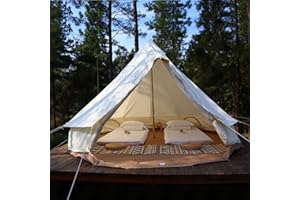 SAFARI CAMPING Tienda Impermeable al Aire Libre 4M 5M 6M Oxford Bell Tent Glamping Yurt Tiendas de Campaña para Acampar y Festivales.