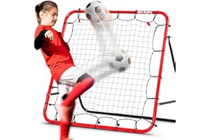 ‎NET PLAYZ Rebounder für Fußball, 100 x 100 cm, Fußball Geschenke für alle Altersgruppen, Auch für Handball, Volleyball und Basketball I Rückprallwand Prellwand Fussball, 6 einstellbare Winkel