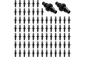 VooGenzek 80 Pezzi 4/7 mm Connettori per Tubi Flessibili, Raccordi per Irrigazione a Goccia, Connettore Irrigazione Goccia Tubi 1/4 Pollice, per Irrigazione a Goccia