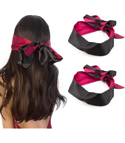 2 Pièces Masque De Sommeil En Satin Bandeau Yeux Blindfold