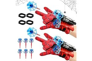 DONGSZQ Set di 2 Guanti Spider Launcher, Spider Launcher Glove, Guanti Spide Bambino, Spider Glove Launcher Giocattoli, Guanti Spider Bambino, Cosplay Giocattoli Polso Set