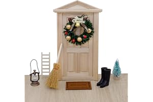WITGIFT Miniatur Wichtel Zubehör Weihnachten Wichteltür Set 8 Stück, Wichtelhaus Wichteltür Zubehör Weihnachten Wichtel Set, Wichtelzubehör Kinderzimmer Dekoration für Weihnachten DIY Geschenk