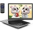 YOTON 16.9" Portable DVD Player with 14.1" HD Swivel Screen for Car, 4-6 Hours Playtime with Battery, Smart Memory Playback, USB/SD[Blu-ray Not Supported]