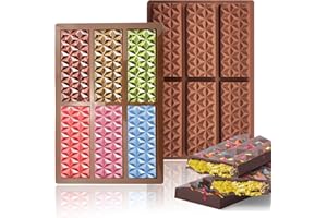 Sadodo Silicone Chocolate Bar Mould,New 6 Cells Rectangle Triangle Diamond Shape,Ice Cube Tray,Non Stick,Candy Cake Decoration,BPA Free Baking Mold (1PC Triangular Diamond Shape)