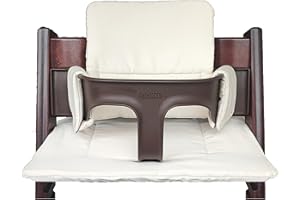 Shabany® Hochstuhl Sitzkissen 100% Bio Baumwolle | Classic Kissen Sitzbezug | Hochstuhlauflage | 2-teilig passend für Stokke Tripp Trapp Kinderhochstuhl |maschinenwaschbar | einfache Befestigung