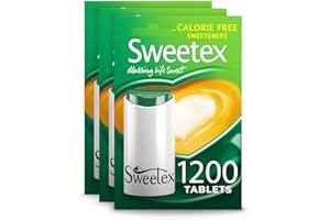 Sweetex Tablets, Zero Calorie, 1200 Tablets X 3, 3600 Tablets Total, Sugar Free, Sweetener Tablets, Sweet, Granulated Sweetener, Helps Reduce Sugar Intake, Sugar Substitutes, Baking Supplies