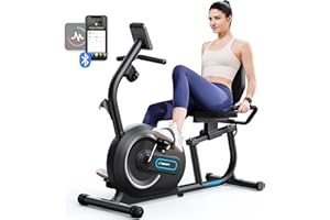 MERACH Cyclette da Seduta Magnetica, Recumbent Bike con 8 Livelli di Resistenza Regolabili, Display LCD e Sensori di Frequenza Cardiaca, Ideale per Allenamento Riabilitativo, Capacità Massima 136kg