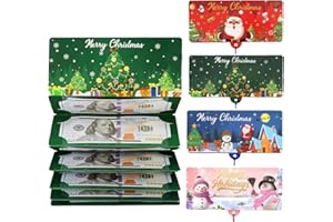 COYCRITER 4 Pcs Christmas Surprise Money Holder - Christmas Money or Gift Card Holder with Envelopes, Xmas Money Envelope for Cash with 10 Slots, Santa Surprise Cash Envelope Gift for Family Friends