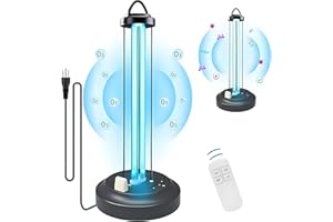 HYLR UV Licht Sanitizer Quarz Lampe Ozon UVC keimtötende Lampe Sterilisator Lampe für Haus Büro Schule Geruch und Schimmel zu entfernen Drei-Stufen-Timer 15/30/60 Minuten Fernbedienung 220V 120W