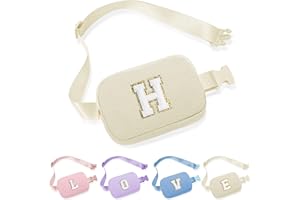 Parima Belt Bag for Girls, Girls Birthday Gifts Small White Belt Bag Fanny Pack Crossbody Bags for Women Wedding Gifts Thank You Gifts Graduation Gifts Sister Niece Birthday Gifts Ideas (White H)