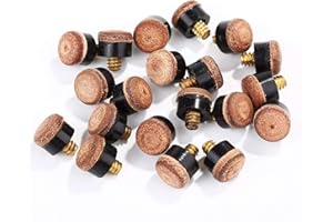 HOMEJIA Lot de 20 Pointes à Visser pour queues de Billard 9 mm, 10 mm, 11 mm, 12 mm, 13 mm Marron