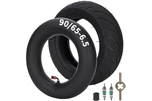 JIAYAN 90/65-6,5 Vorderreifen und Schlauch mit abgewinkeltem TR87-Ventilschaft für 47 cc 49 cc Kids Mini Pocket MTA1 MTA2 Cag Lucky 7 Bike Moto Mini Elektroroller E-Bike Dirt Bike