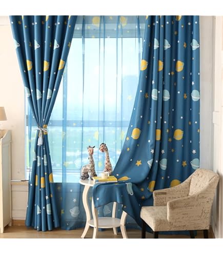 2 Tende Voile Trasparenti Con Motivo 3D - 80x115cm - Semi Trasparente Per Soggiorno Camera Balcone - Poliestere
