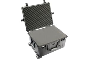 PELI 1620 Professioneller Kamerakoffer, IP67 Wasser- und Staubdicht, 72L Volumen, Mit Schaumstoffeinlage (Anpassbar), Schwarz