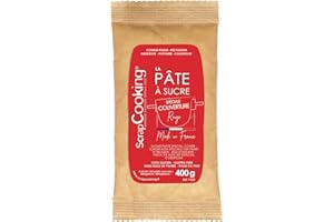 ScrapCooking - Pâte à sucre de couverture rouge 400g - 7632