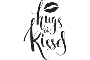 Darice Embossing Folder-Template Hugs & Kisses-4.25 x 5.75 Inches, 10.8 x 14.6 x 0.11 cm