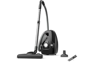 Rowenta Force Max Silence - Aspirador con bolsa de 900 W, hasta un 82% reciclable, gran filtración HEPA más de 99,98%, depósito de 4,5 L, cable de 8,4 m, incluye accesorios tapicerías, negro