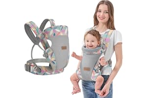 IULONEE Baby Carrier, Upgrade Baby Carrier Newborn to Toddler with Lumbar Support Ergonomic Infant Carrier Wrap Convertible Front and Back Backpack Toddler Carry for Babies 3-36 Months Blue
