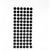 FURNDIY Vida &Ccedil;ivi Gizleyici Tapa 15mm x 78 Par&ccedil;a | &Ccedil;ivi Deliği İ&ccedil;in Gizleyici Sticker | Kendinden Yapışkanlı Vida Tapası (Siy