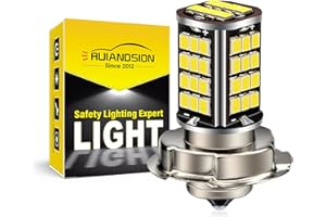 Ruiandsion 1pc DC 12V P26S LED Lampadina motociclo Moto Faro Super Bright 3030 56SMD Chipset 6000 K Bianco