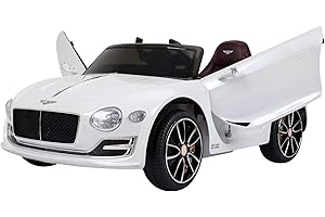 HOMCOM Bentley GT Licensed 12V Electric Car for Kids, Kid's Electric Ride on with Remote Control, Ride on Car with LED Lights, Music, for 3-5 Years, White