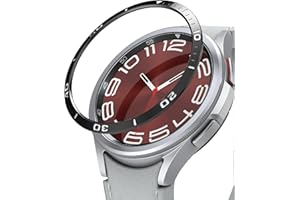 Ringke Bezel Styling Compatible with Samsung Galaxy Watch 6 Classic 47mm [Stainless Steel], Bezel Frame Ring Adhesive Cover Anti Scratch Protector - 47-02 (ST) Black